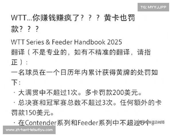 WTT大满贯裁判判罚引发争议 发球规则执行标准成焦点 WTT大满贯裁判判罚引发争议 发球规则执行标准成焦点